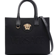 Versace La Medusa Small Tote Bag - Black