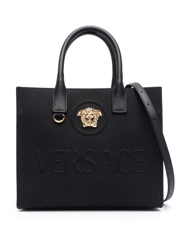 Versace La Medusa Small Tote Bag - Black