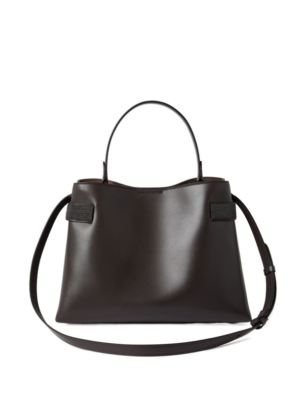Brunello Cucinelli Essence Leather Handbag - Brown