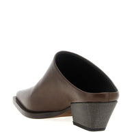 Brunello Cucinelli Leather Mules - Brown