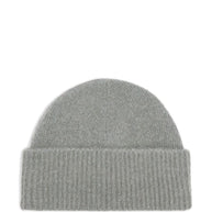 Ami Paris Grey Alpaca Striped Ami De Coeur Beanie