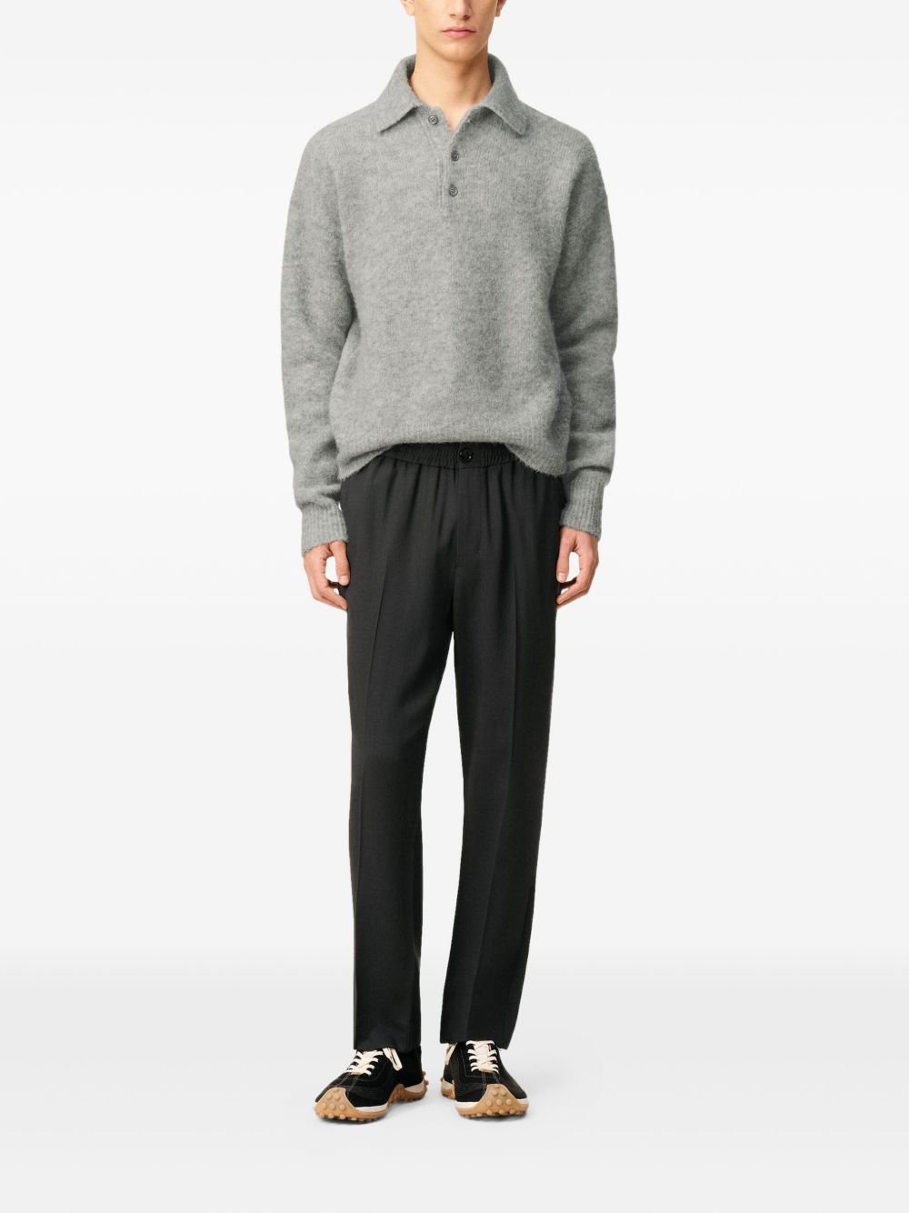 Ami Paris Wool Trousers - Grey