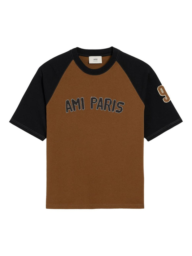 Ami Paris Colorblock T-shirt - Brown