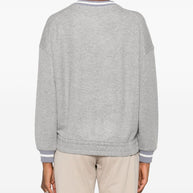 Brunello Cucinelli Logo Cotton Sweatshirt - Grey