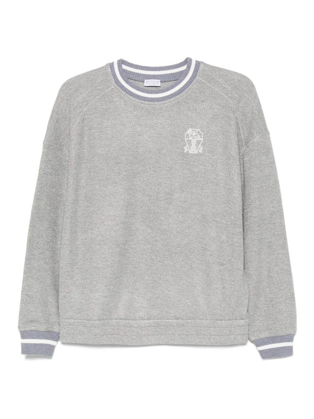 Brunello Cucinelli Logo Cotton Sweatshirt - Grey