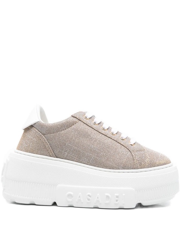 Casadei Low-top Platform Sneakers - Golden