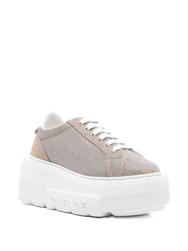 Casadei Low-top Platform Sneakers - Golden