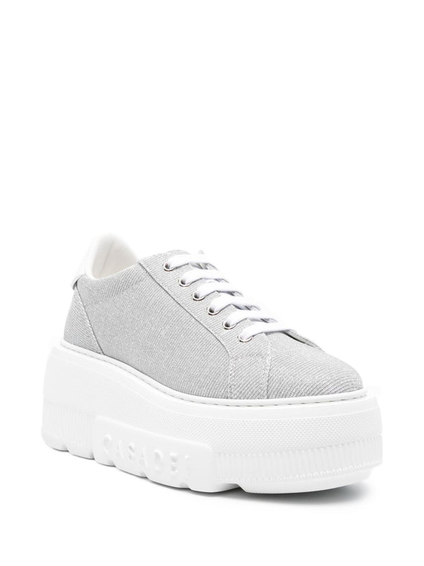 Casadei Low-top Platform Sneakers - Silver