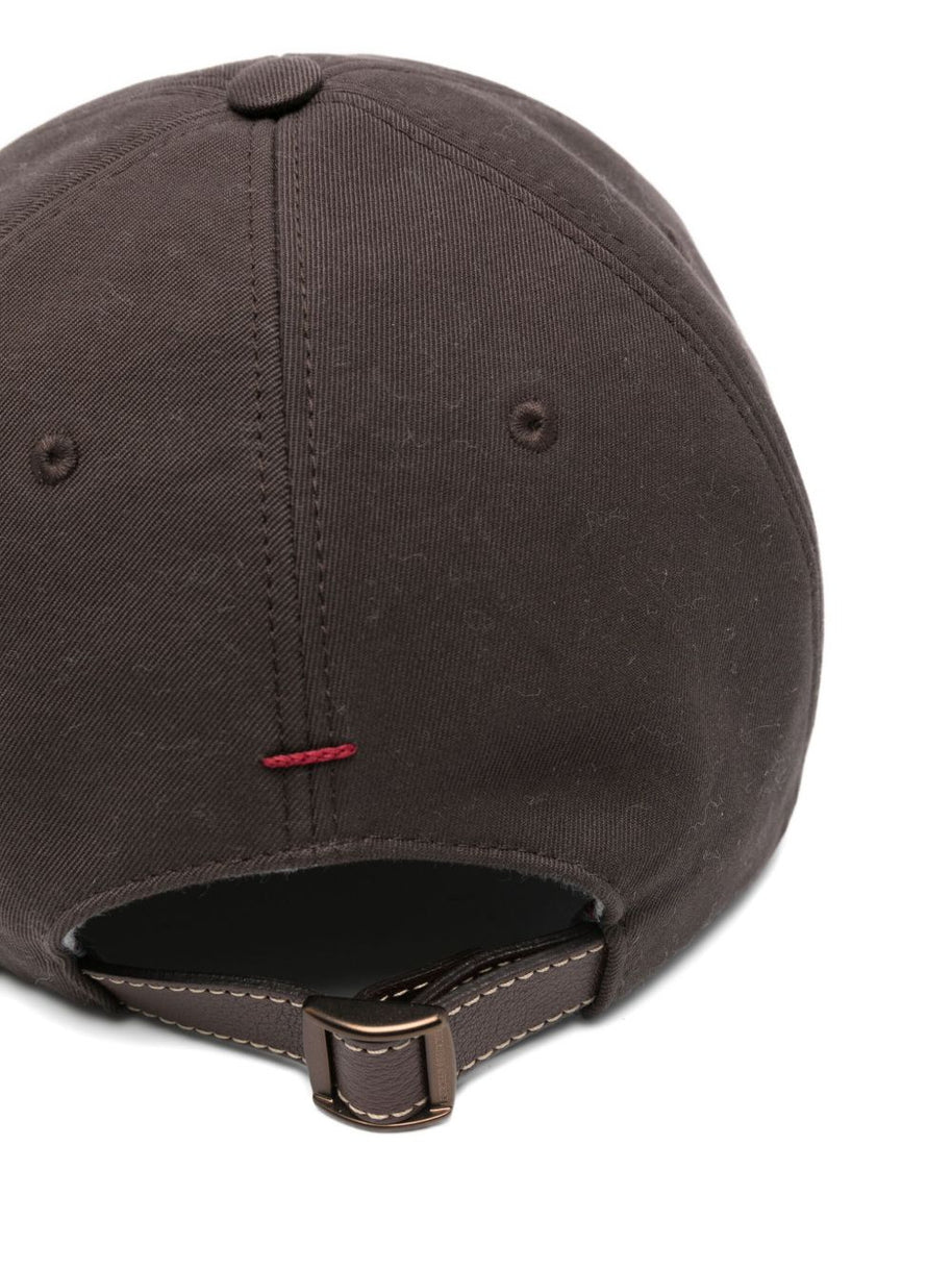 Brunello Cucinelli Logo Cotton Baseball Cap - Brown