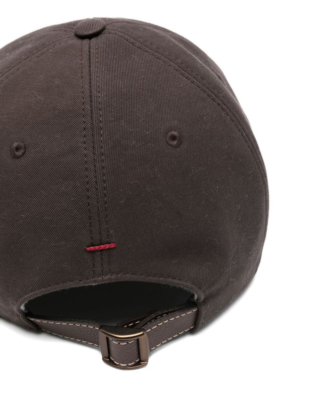 Brunello Cucinelli Logo Cotton Baseball Cap - Brown