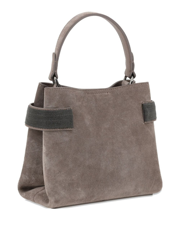 Brunello Cucinelli Suede Leather Handbag - Beige