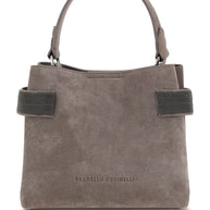 Brunello Cucinelli Suede Leather Handbag - Beige