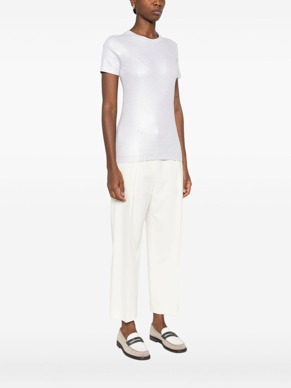 Brunello Cucinelli Cotton T-shirt - Silver