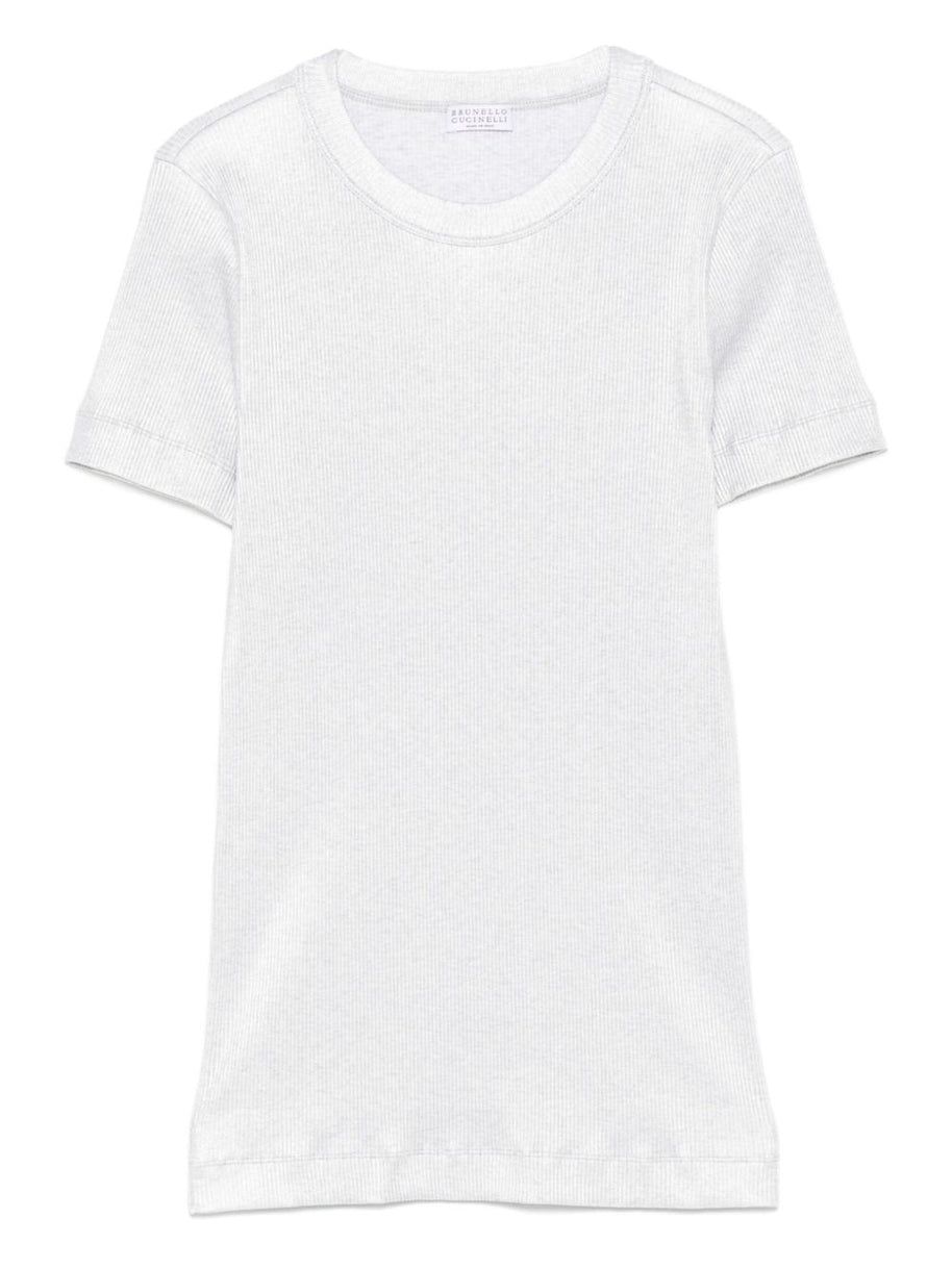 Brunello Cucinelli Cotton T-shirt - Silver