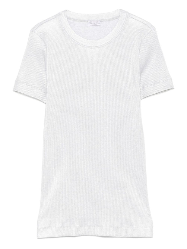 Brunello Cucinelli Cotton T-shirt - Silver