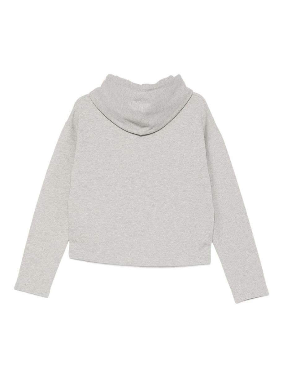 Ami Paris Ami De Coeur Cotton Hoodie - Light Grey
