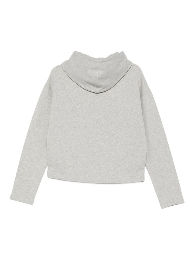 Ami Paris Ami De Coeur Cotton Hoodie - Light Grey