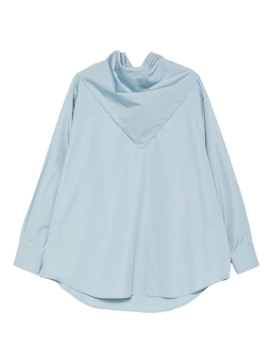 Ami Paris Bandana Cotton Shirt - Clear Blue