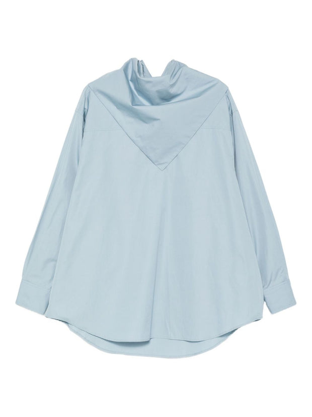 Ami Paris Bandana Cotton Shirt - Clear Blue