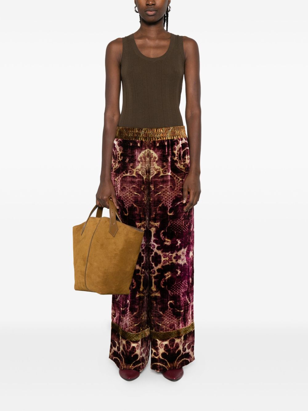 Pierre Louis Mascia Velvet Trousers - Bordeaux