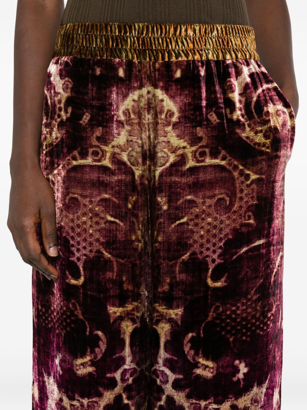 Pierre Louis Mascia Velvet Trousers - Bordeaux