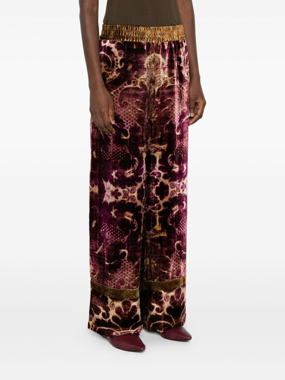 Pierre Louis Mascia Velvet Trousers - Bordeaux