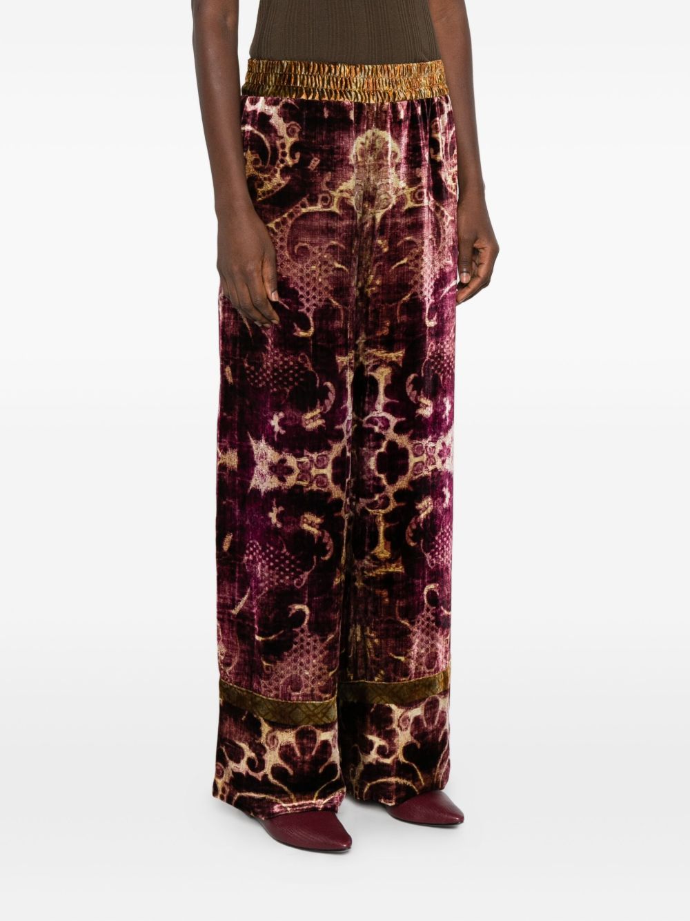 Pierre Louis Mascia Velvet Trousers - Bordeaux