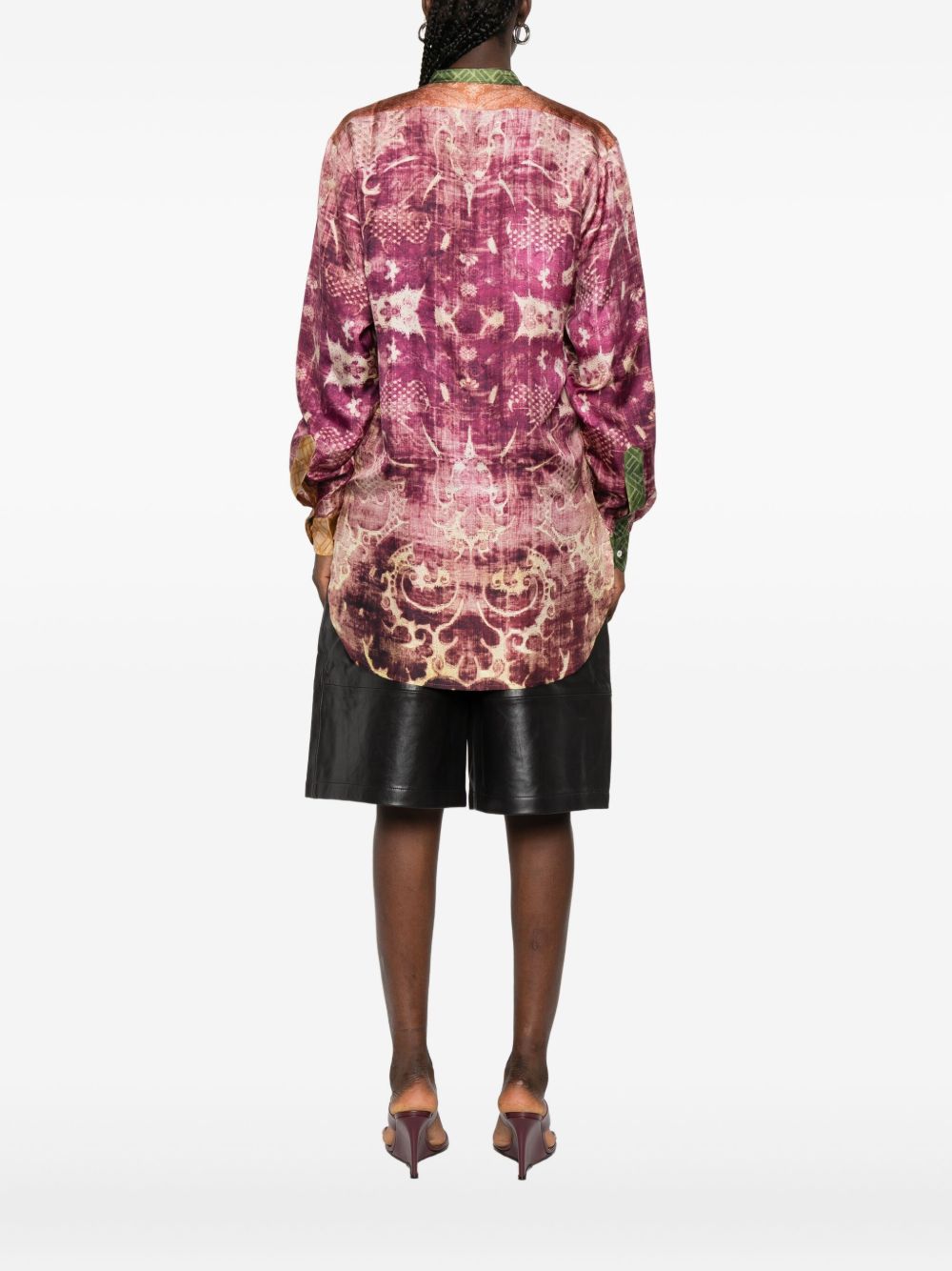 Pierre Louis Mascia Printed Silk Shirt - Purple