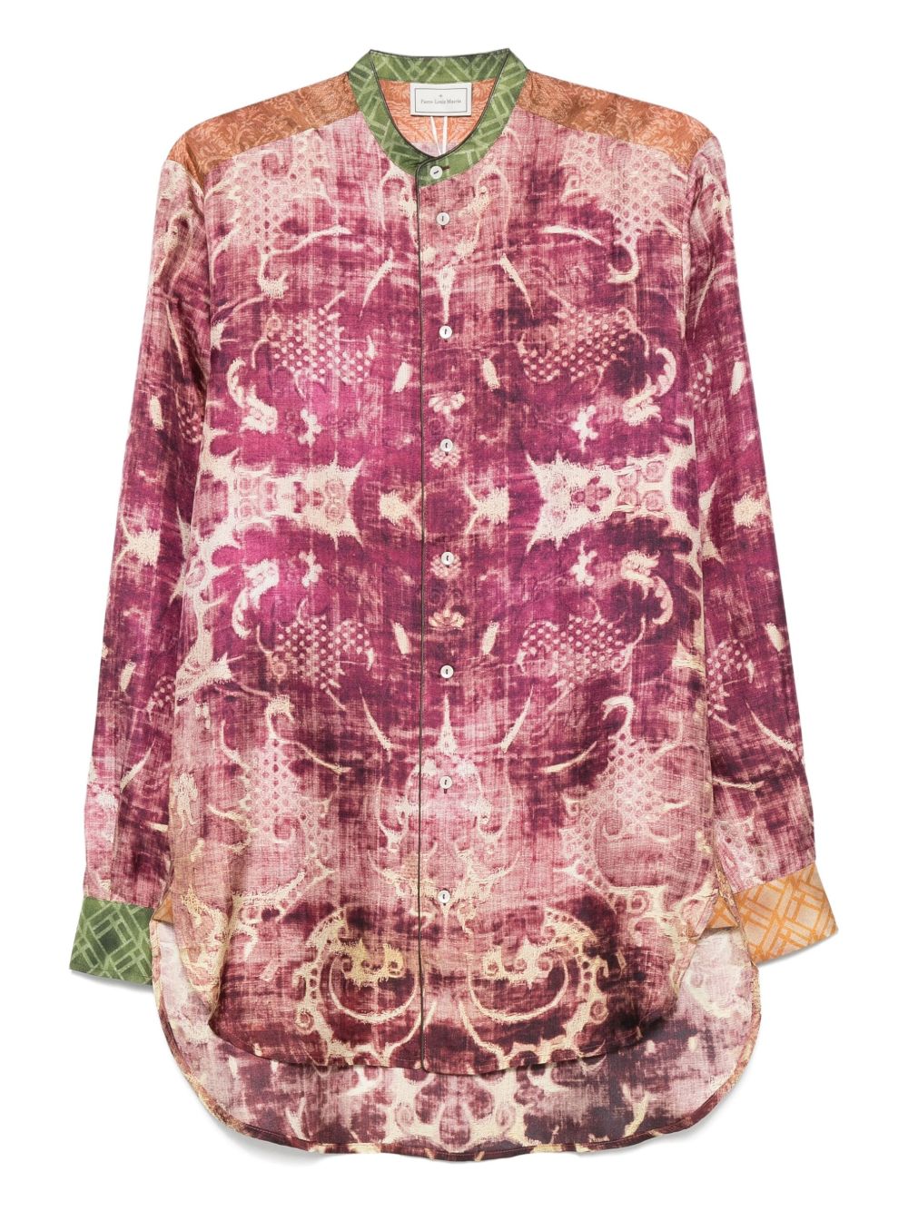 Pierre Louis Mascia Printed Silk Shirt - Purple