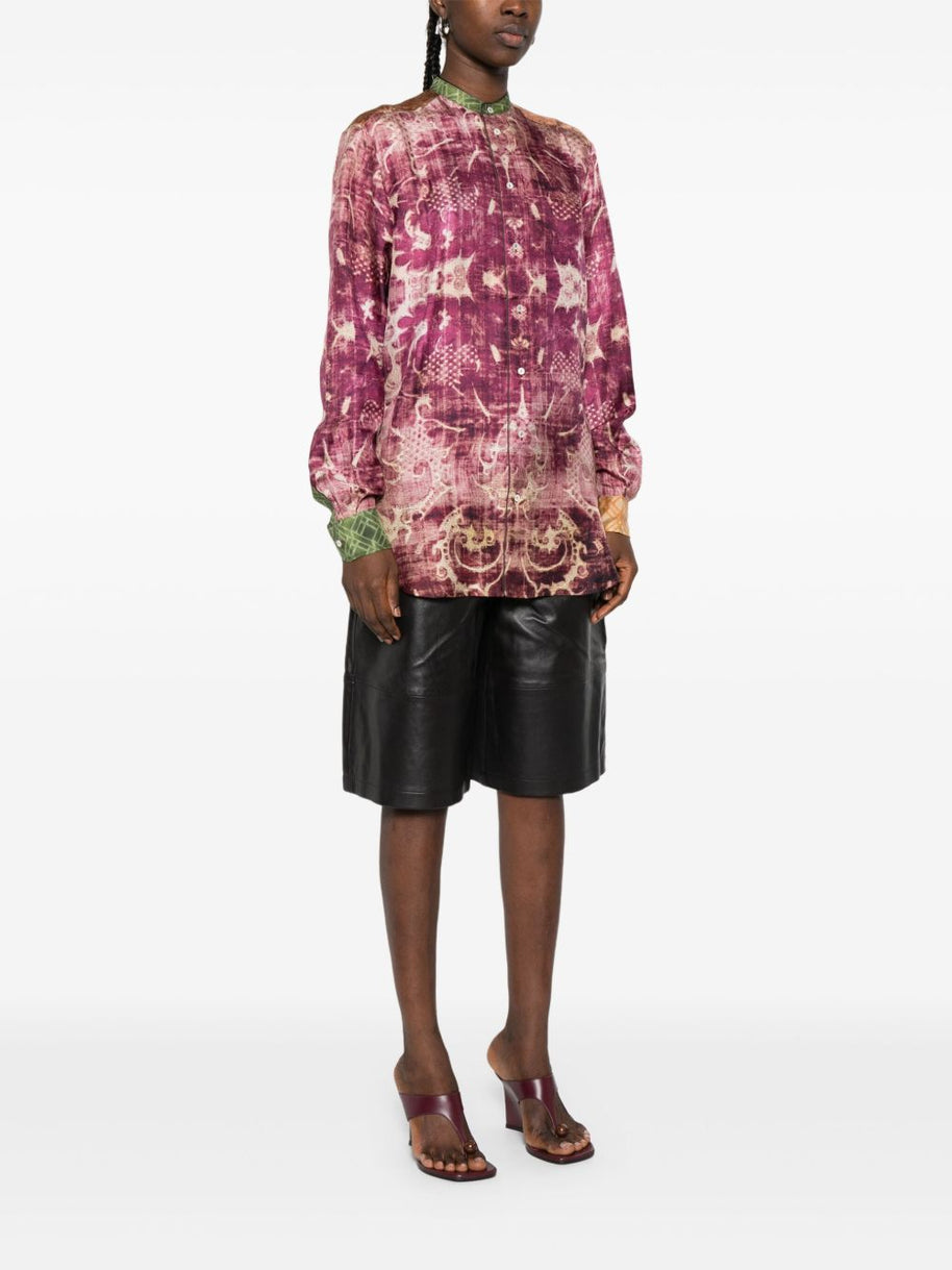 Pierre Louis Mascia Printed Silk Shirt - Purple