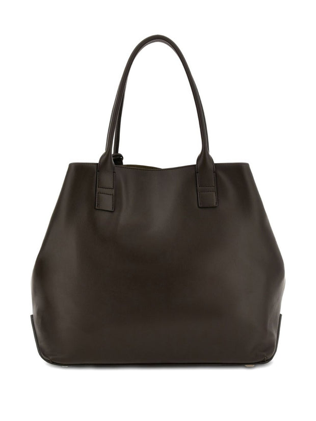 HOGAN PRE Script Medium Leather Tote Bag