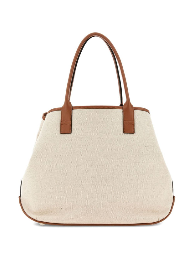 HOGAN PRE Script Medium Canvas Tote Bag - Ivory