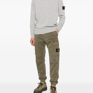Stone Island Logo CottonCcargo Trousers -  Green