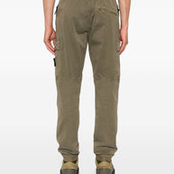 Stone Island Logo CottonCcargo Trousers -  Green