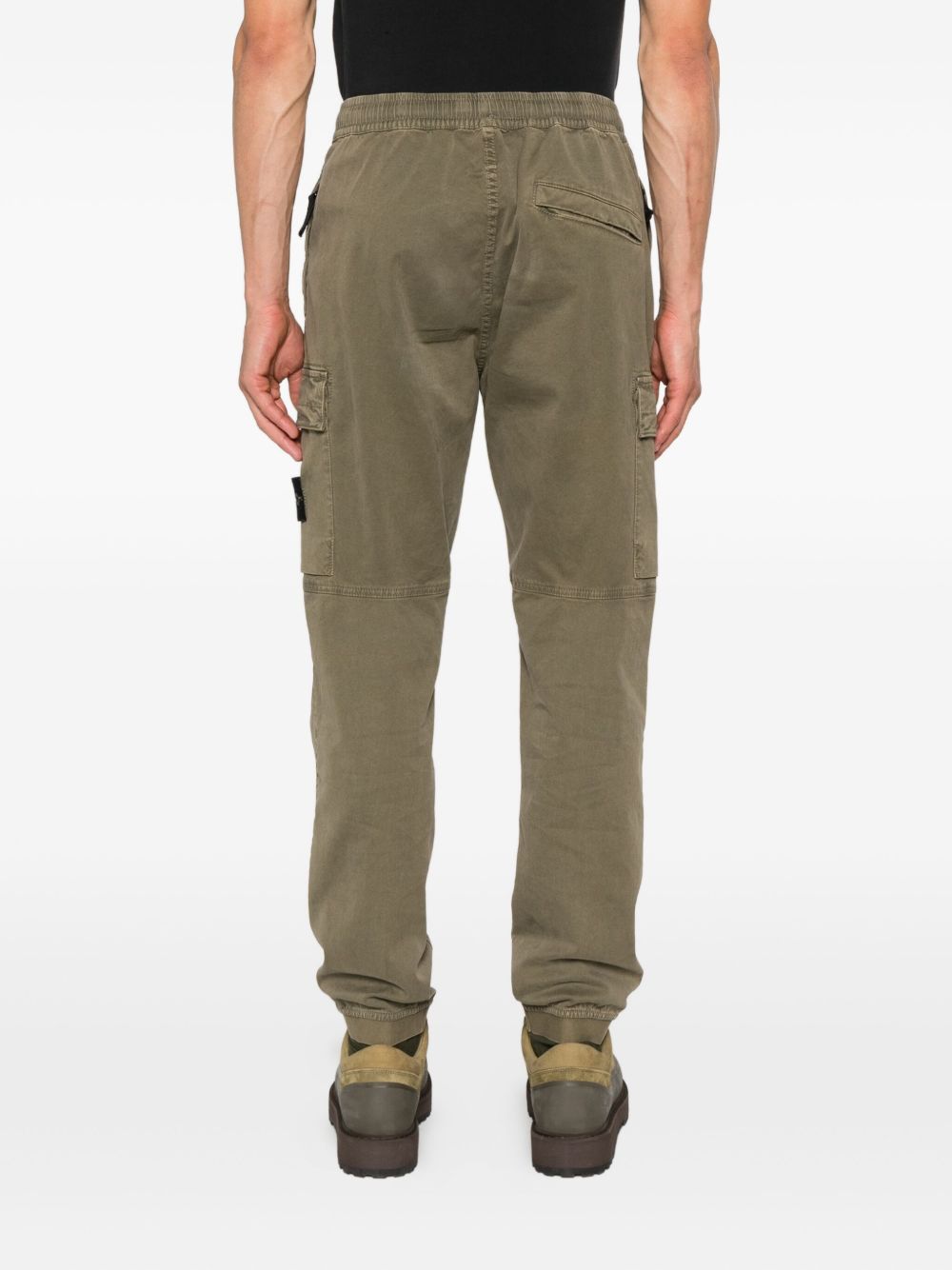Stone Island Logo CottonCcargo Trousers -  Green