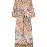 Pierre Louis Mascia Printed Silk Long Dress - Beige