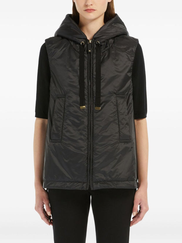 MAX MARA THE CUBE Nylon Down Vest - Black