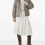 Brunello Cucinelli Silk High Neck Top - Beige
