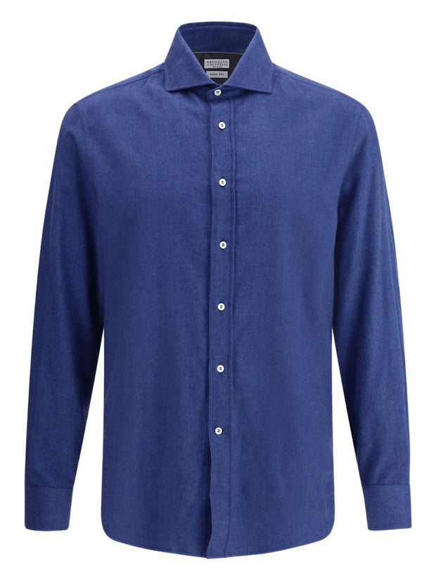 Brunello Cucinelli Cotton Blend Shirt - Blue