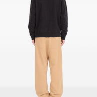 MM6 Maison Margiela Logo Cotton Crewneck Sweatshirt - Black