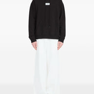 MM6 Maison Margiela Logo Cotton Hoodie - Black