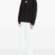 MM6 Maison Margiela Logo Cotton Hoodie - Black
