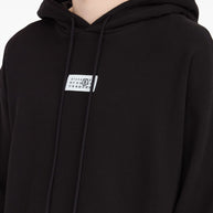 MM6 Maison Margiela Logo Cotton Hoodie - Black