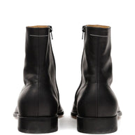 MM6 Maison Margiela Leather Ankle Boots - Black