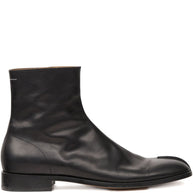 MM6 Maison Margiela Leather Ankle Boots - Black