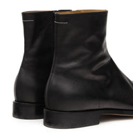 MM6 Maison Margiela Leather Ankle Boots - Black