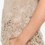 Ermanno Scervino Lace Cashmere Top - Dove Grey