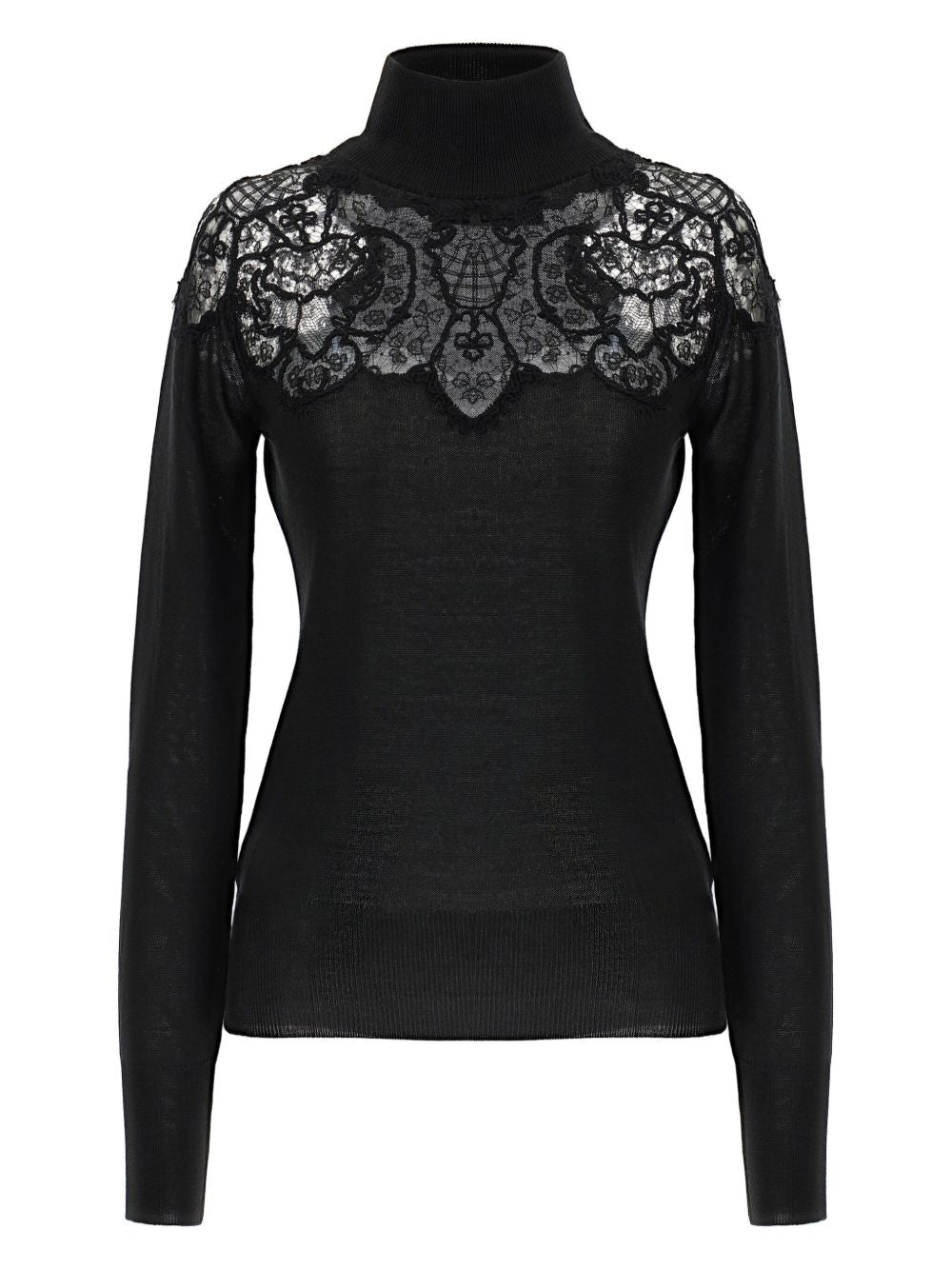 Ermanno Scervino Cashmere Turtle-neck Sweater - Black