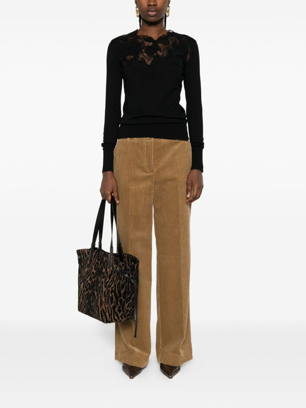 Ermanno Scervino Lace Wool Sweater - Black