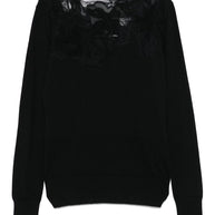 Ermanno Scervino Lace Wool Sweater - Black